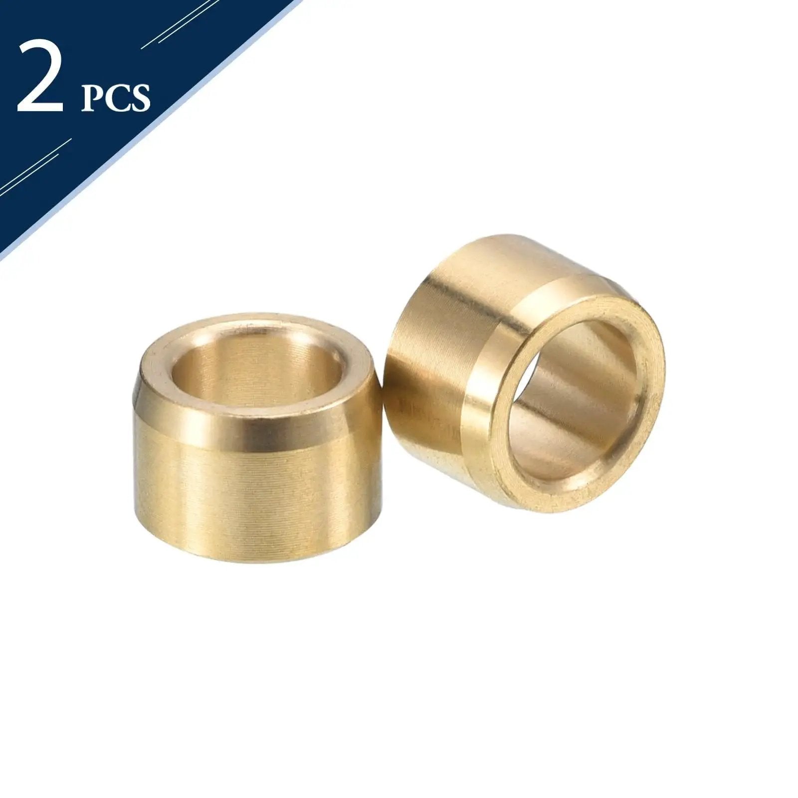 Cast Brass Sleeve Bearing One Quarter Inch Bore Three Eighths Inch Outer Diameter One Quarter Inch Length Self Lubricating 2 Pack