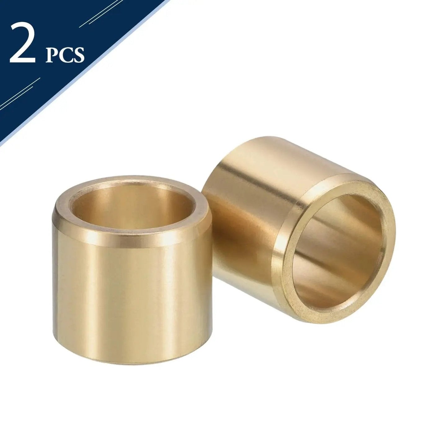 Brass Sleeve Bearing Set Three Quarters Inch Bore One Inch Outer Diameter Seven Eighths Inch Length Self Lubricating Plain Shaft Bearings 2 Pack