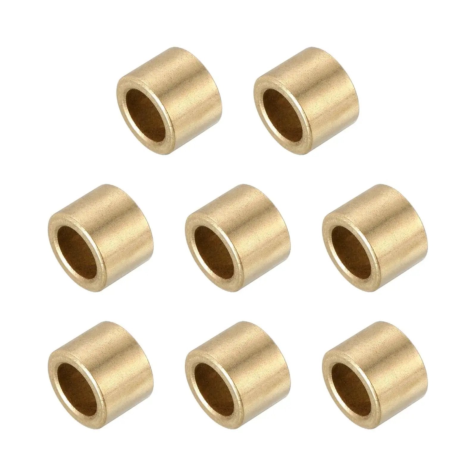Self Lubricating Brass Sleeve Bearings 6mm Bore 10mm OD 8mm Length Pack Of 8 Gold Tone For Smooth Sliding Movements in Machinery