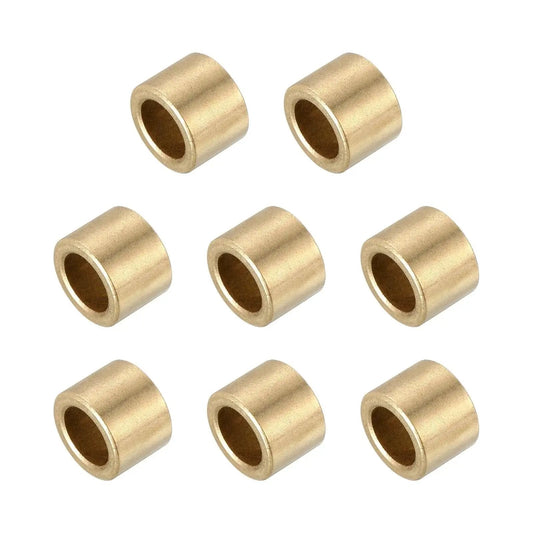 Self Lubricating Brass Sleeve Bearings 6mm Bore 10mm OD 8mm Length Pack Of 8 Gold Tone For Smooth Sliding Movements in Machinery