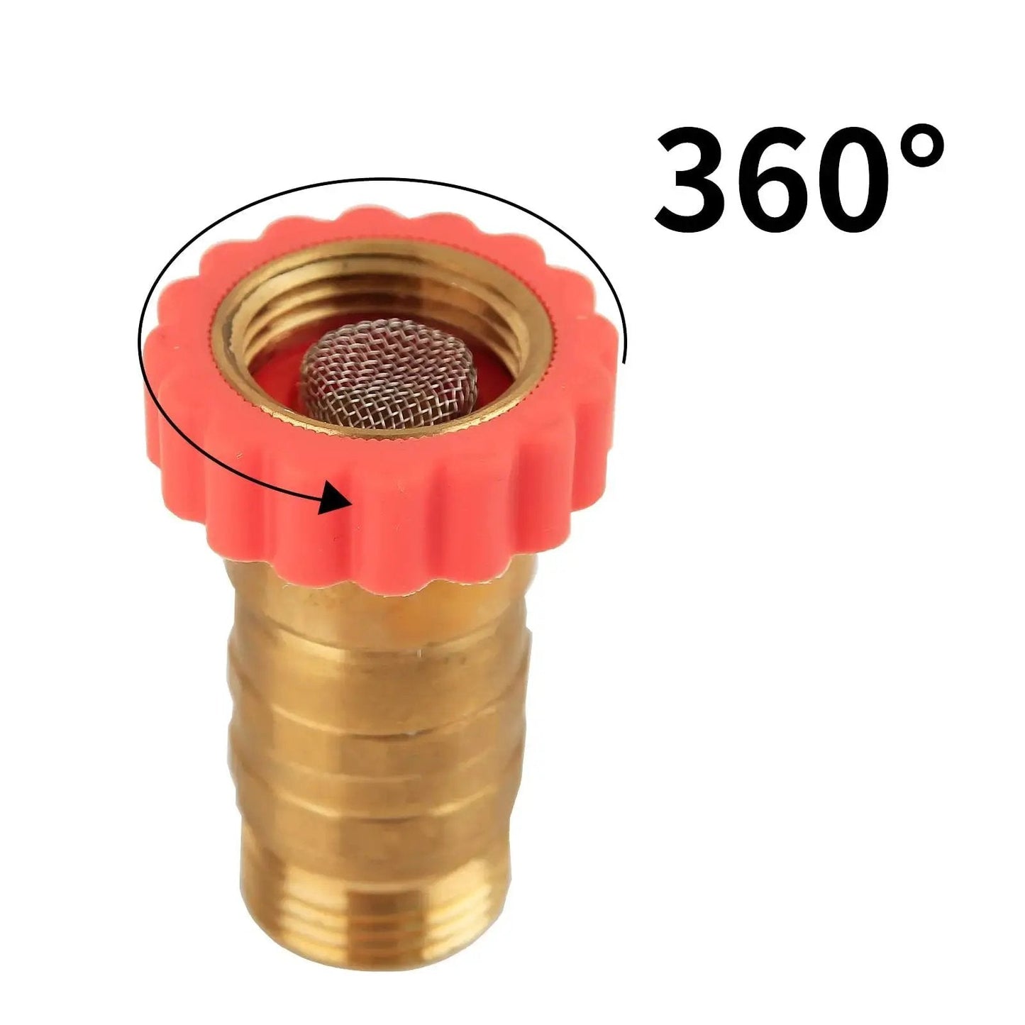 Brass Water Pressure Regulator for Garden Hose and RV Systems Keeps 40 To 50 Psi and Tames Surges for Campers Trailers and Home Gardens