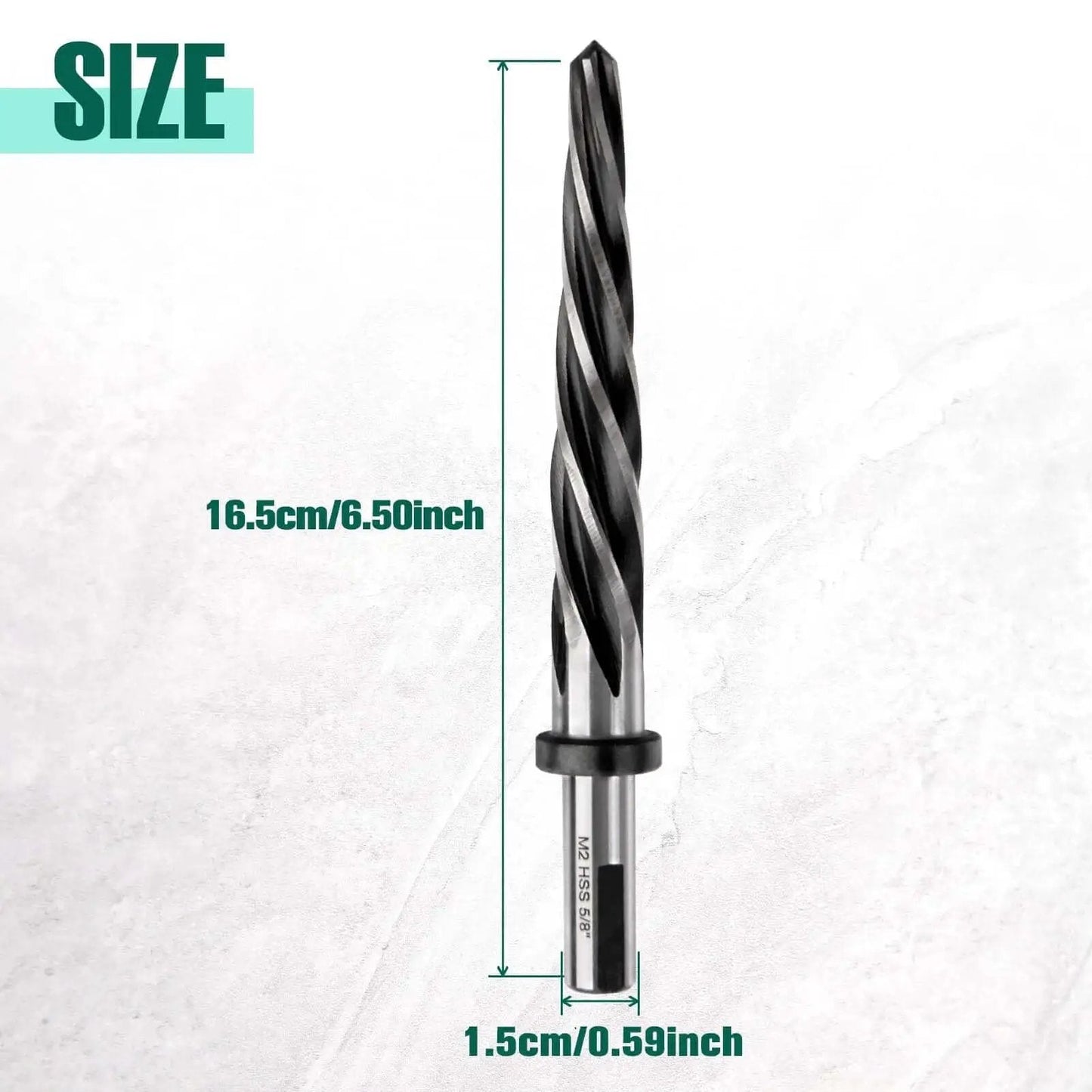 Five Eighths Inch Bridge Construction Reamer Drill Bit Set With Taper Chuck Reamers, High Speed Steel Tooling for Metal