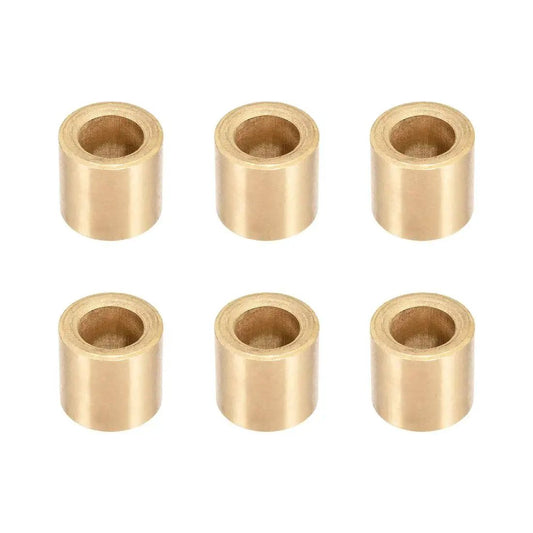 Set of 6 self lubricating sintered bronze bearing sleeves 10mm bore 16mm OD 15mm length maintenance free bushings for machinery