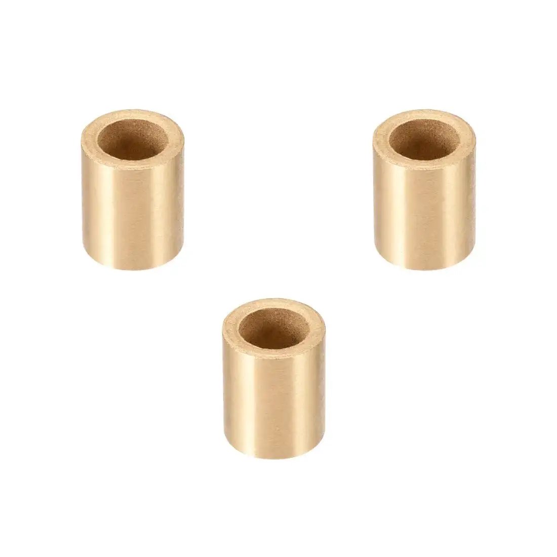 Three Self Lubricating Sintered Bronze Bearing Sleeve 8mm Bore 12mm Outer Diameter 15mm Length for low friction use
