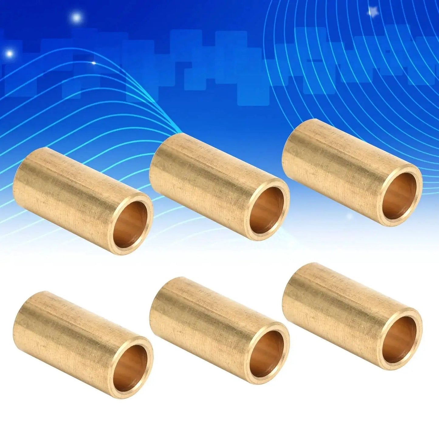 8 Piece Bronze Bushing Set Copper Plain Sleeve Bearing 8mm X 11mm X 22mm Oilless Brass Construction for electrical equipment