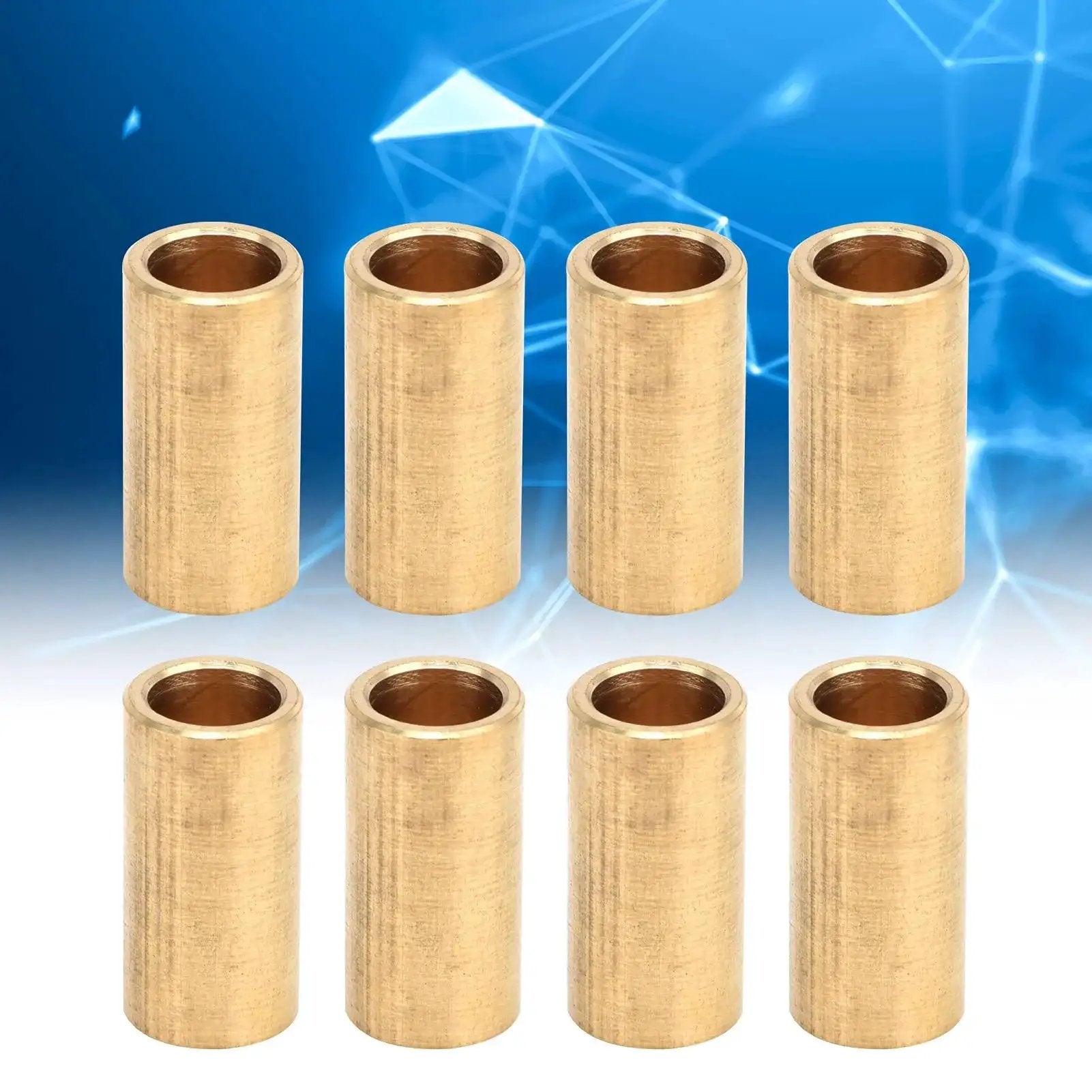 8 Piece Bronze Bushing Set Copper Plain Sleeve Bearing 8mm X 11mm X 22mm Oilless Brass Construction For Electrical Equipment
