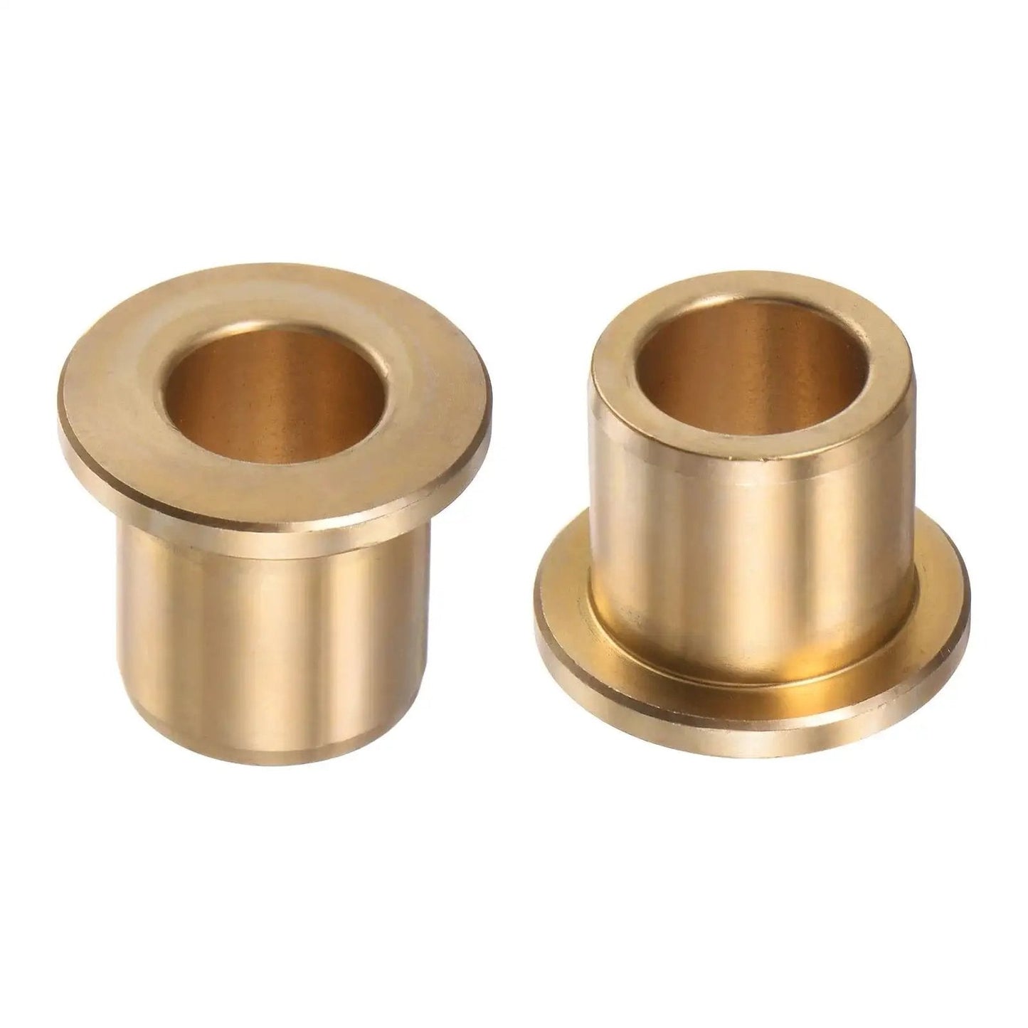 2 Pack Bronze Flange Bearing Sleeve Self Lubricating Bushing For Industrial Equipment, 13mm Bore, 19mm OD, 20mm Length