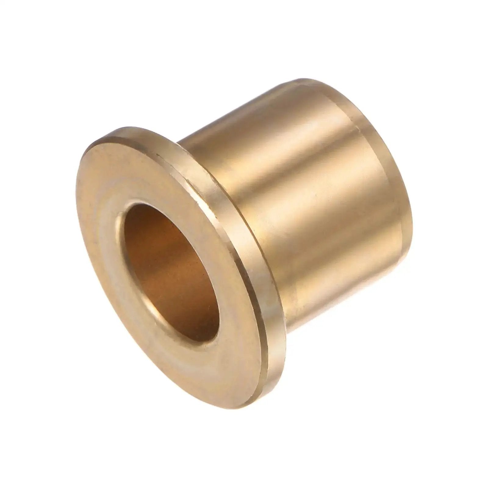 2 Pack Bronze Flange Bearing Sleeve Self Lubricating Bushing For Industrial Equipment, angled view