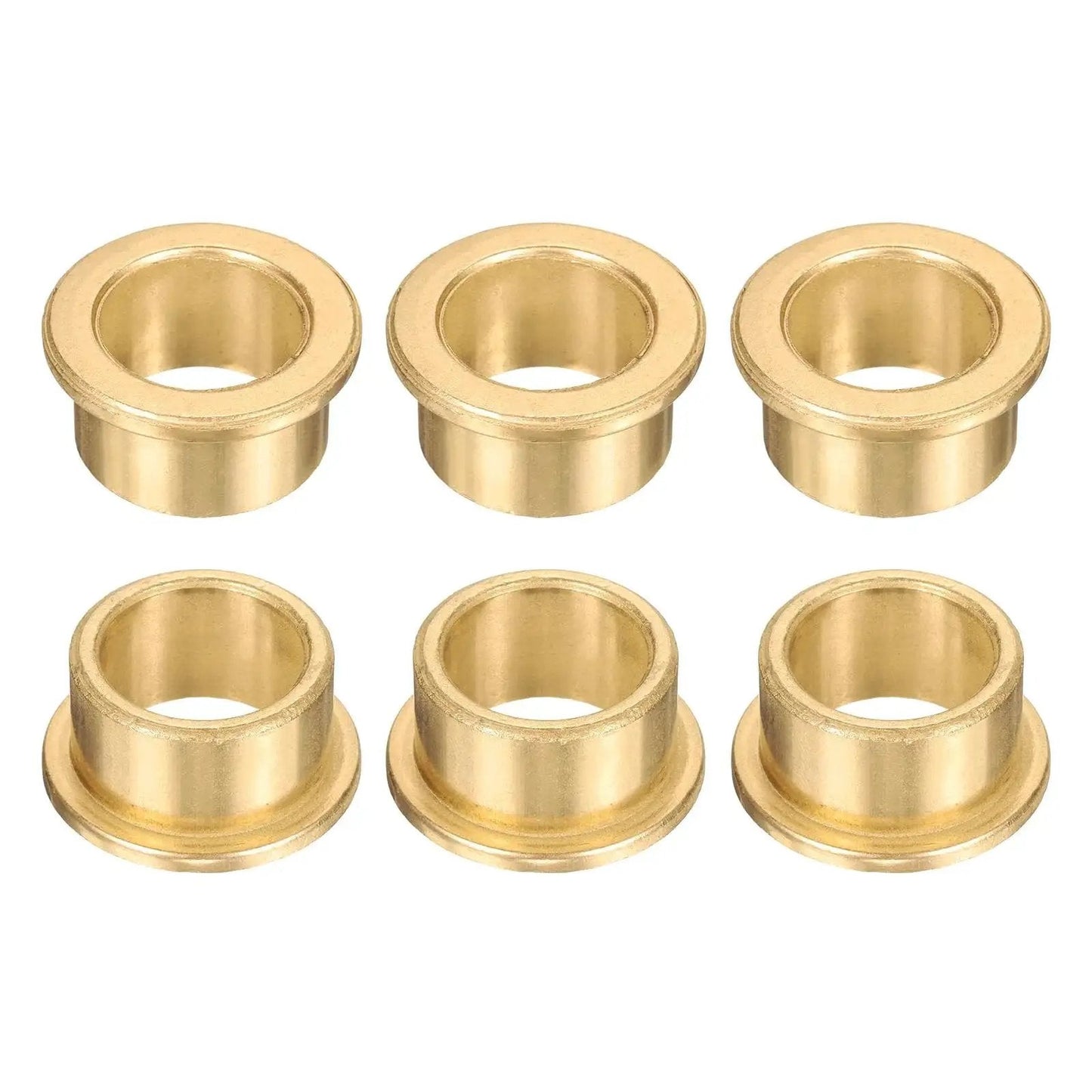 Six Pack Flange Sleeve Bearings Self Lubricating Sintered Bronze Bushings 20mm Bore 26mm Outer Diameter 16mm Length