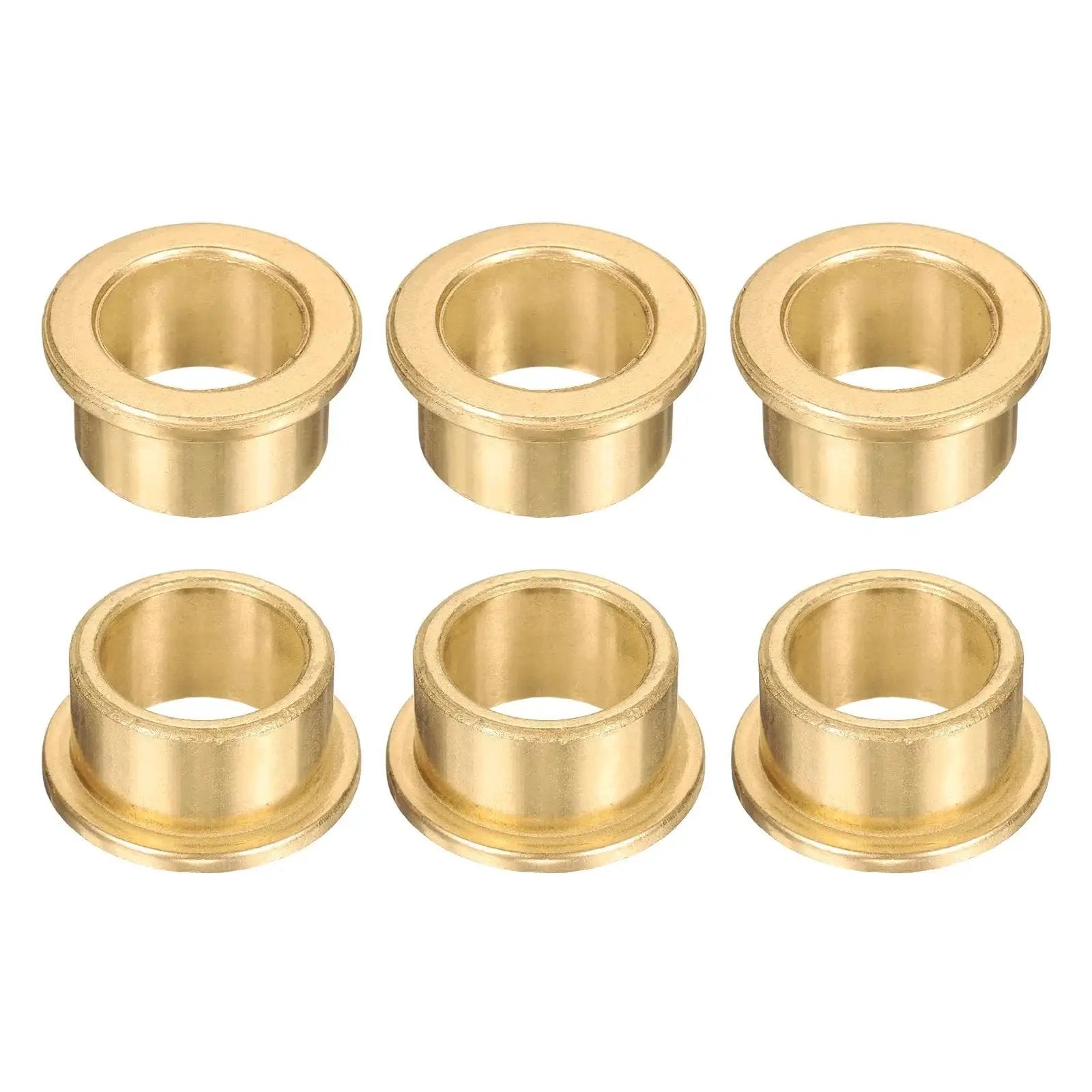 Six Pack Flange Sleeve Bearings Self Lubricating Sintered Bronze Bushings 20mm Bore 26mm Outer Diameter 16mm Length