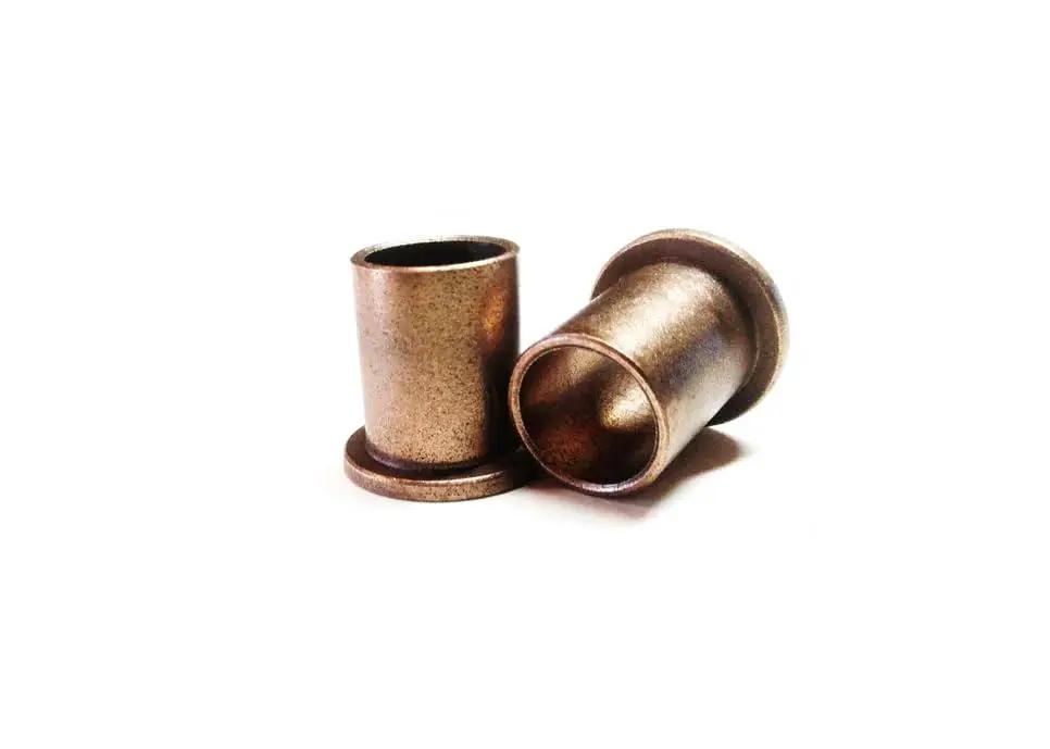 Self-Lubricating Bronze Sleeve Bearing Flange Bushing Five Eighths Inch ID X Three Quarters Inch OD X One Inch Length SAE Eight Forty One Bronze