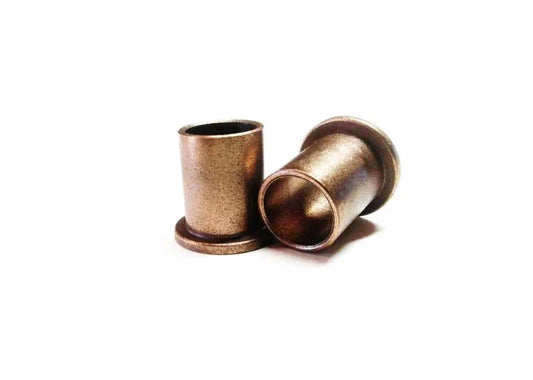 Self-Lubricating Bronze Sleeve Bearing Flange Bushing Five Eighths Inch ID X Three Quarters Inch OD X One Inch Length SAE Eight Forty One Bronze