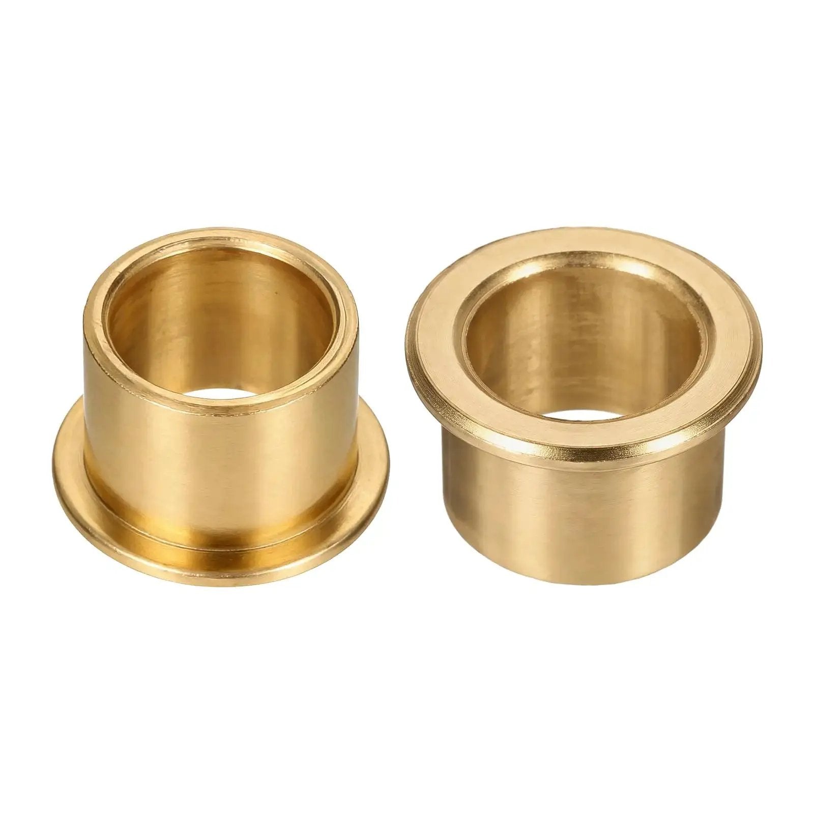 Flange Sleeve Bearing Set 2 Pack Self-Lubricating Sintered Bronze Bushings 16mm Bore 20mm Outer Diameter 16mm Length