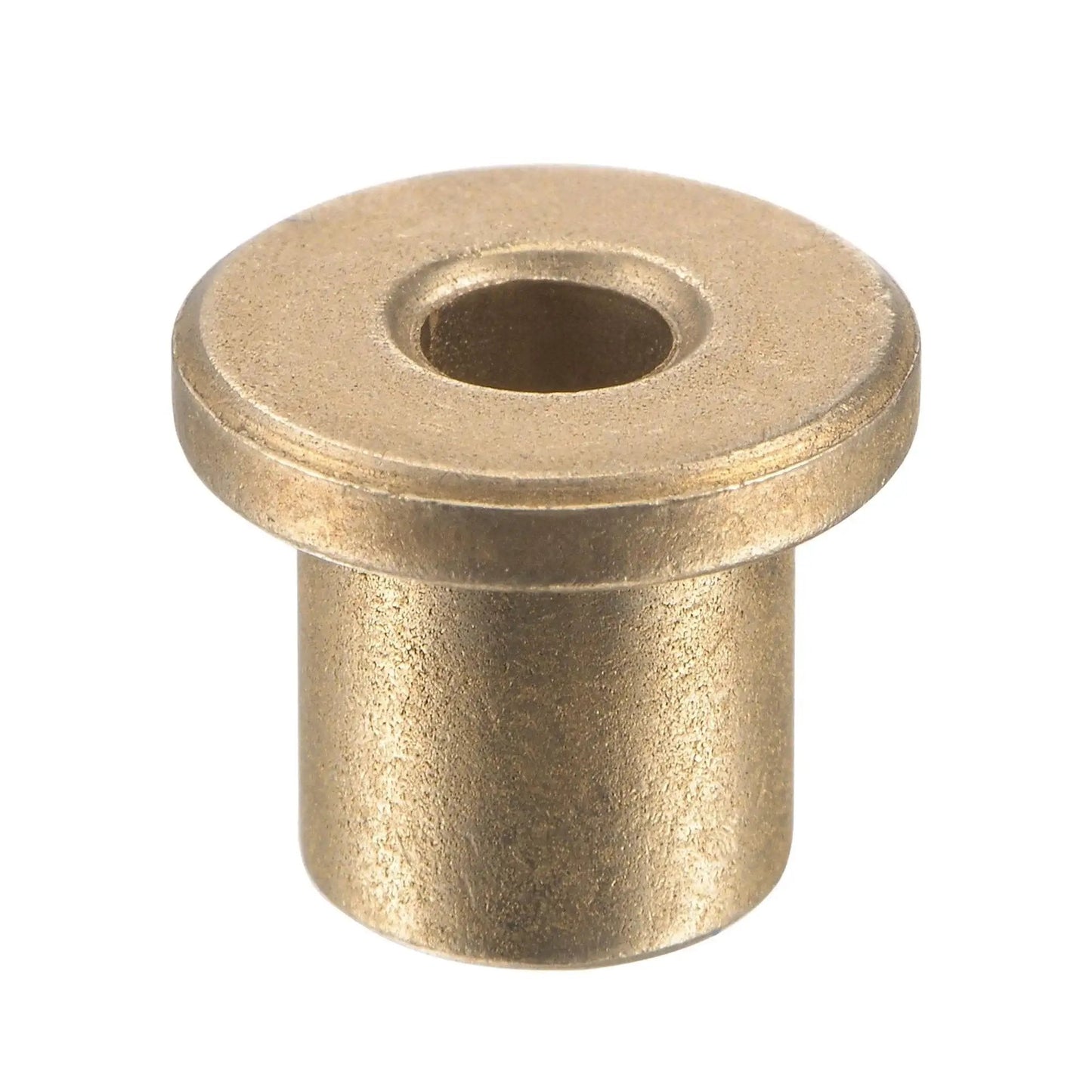 Flange Sleeve Bearing 4mm Bore 8mm OD 10mm Length 12mm Flange Diameter 2mm Flange Thickness Self Lubricating Sintered Bronze Bushing