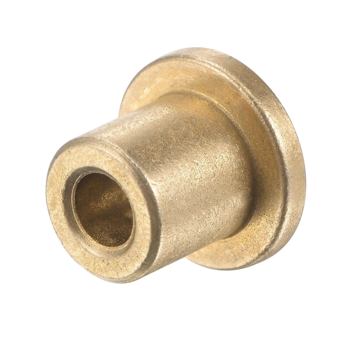 Flange Sleeve Bearing 4mm Bore 8mm OD 10mm Length 12mm Flange Diameter 2mm Flange Thickness Self Lubricating Sintered Bronze Bushing