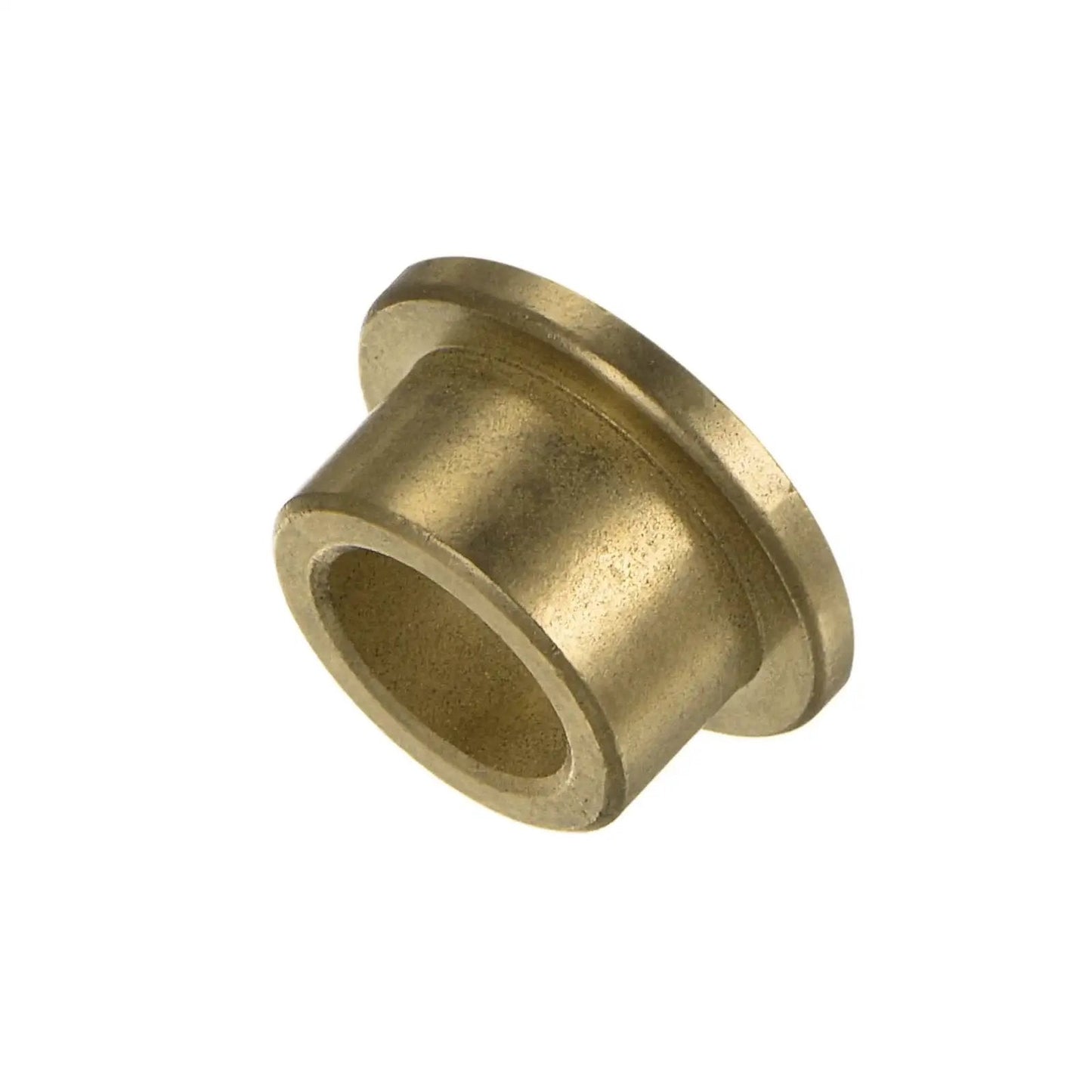 Ten Pieces Flange Sleeve Bearings 8mm Bore 12mm Outer Diameter 8mm Length With 16mm Flange Diameter And 2mm Flange Thickness Self Lubricating Sintered Bronze Bushing close-up