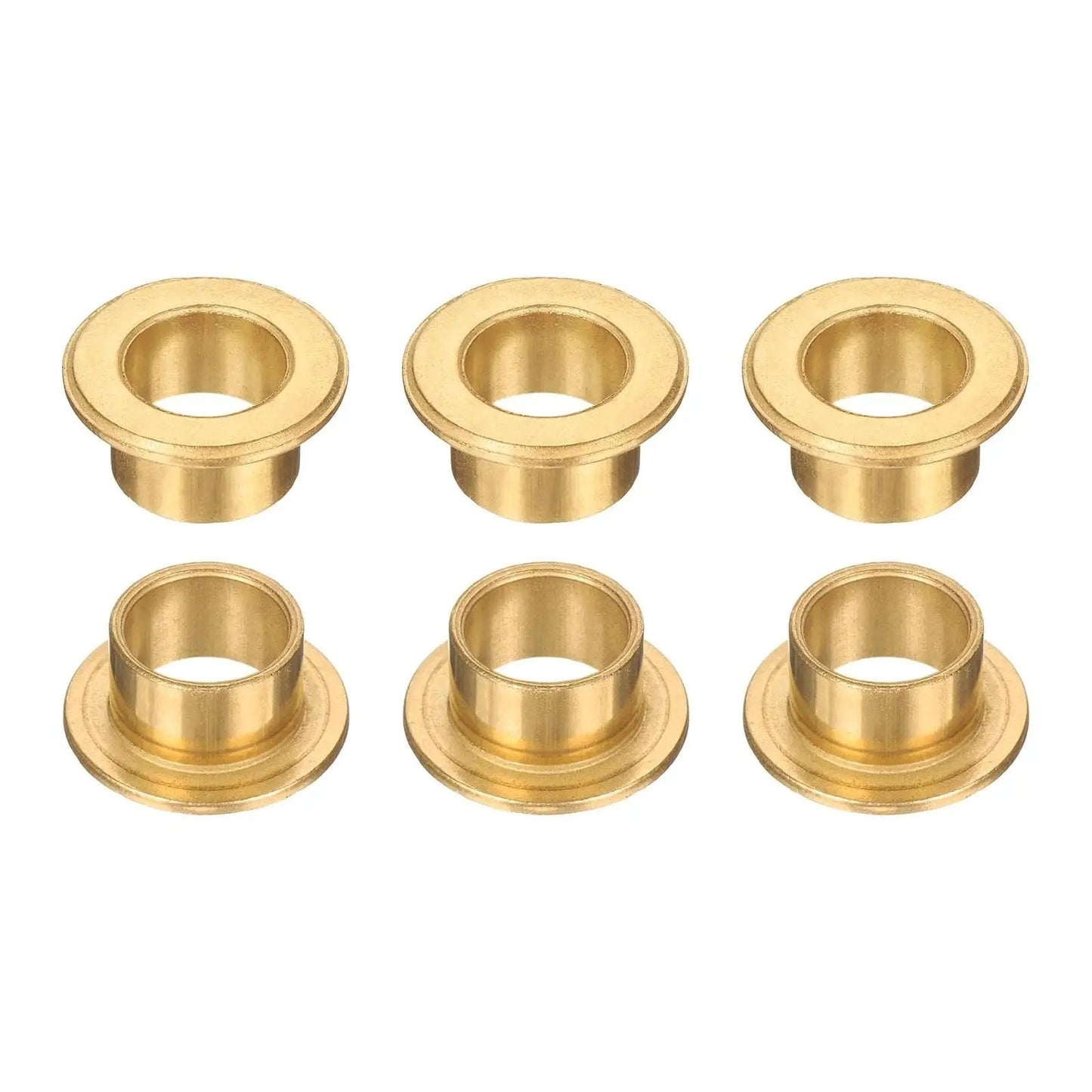 Flange Sleeve Bearings Set With 6 Pcs Self Lubricating Sintered Bronze Bushings, 10mm Bore, heat resistant, low friction