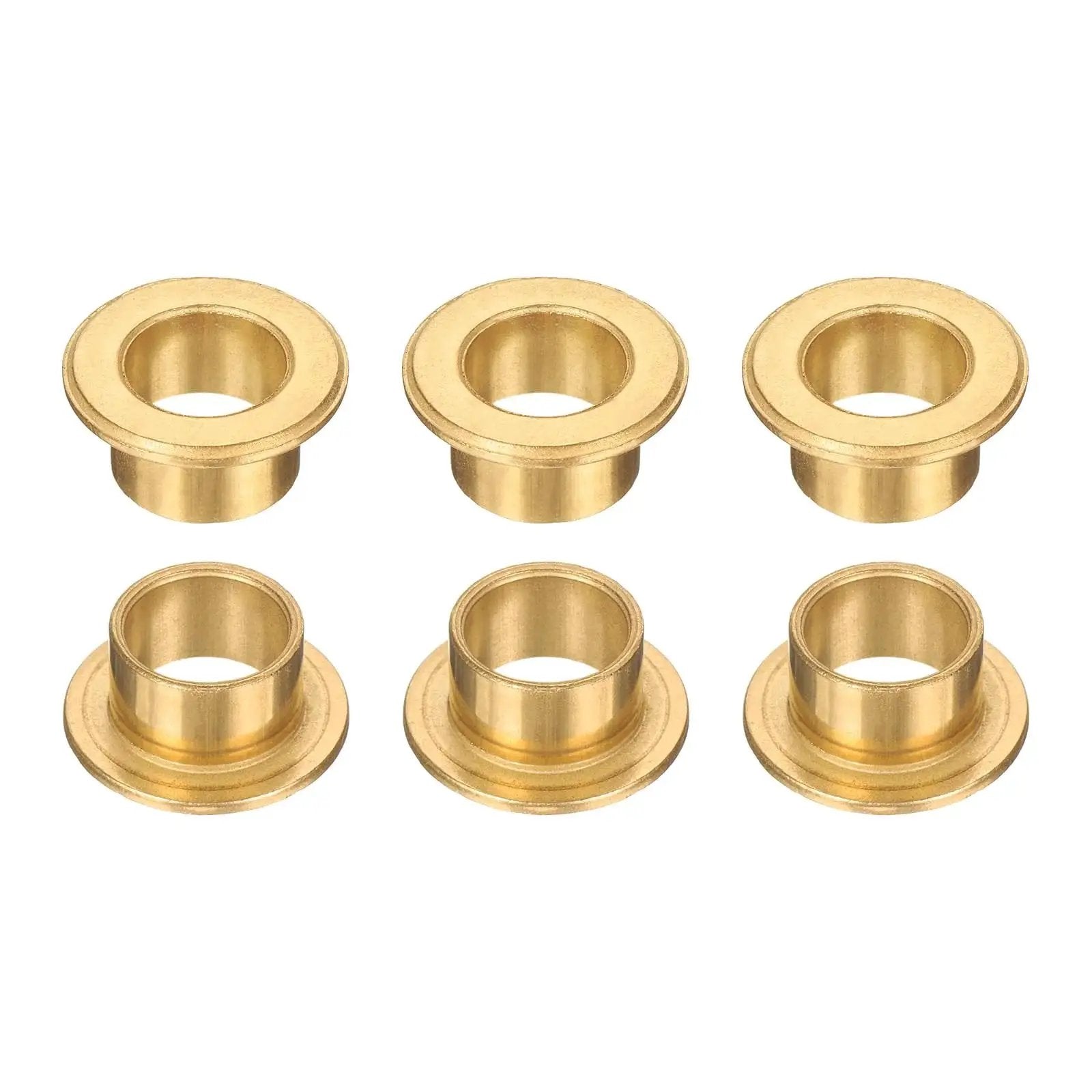 Flange Sleeve Bearings Set With 6 Pcs Self Lubricating Sintered Bronze Bushings, 10mm Bore, heat resistant, low friction