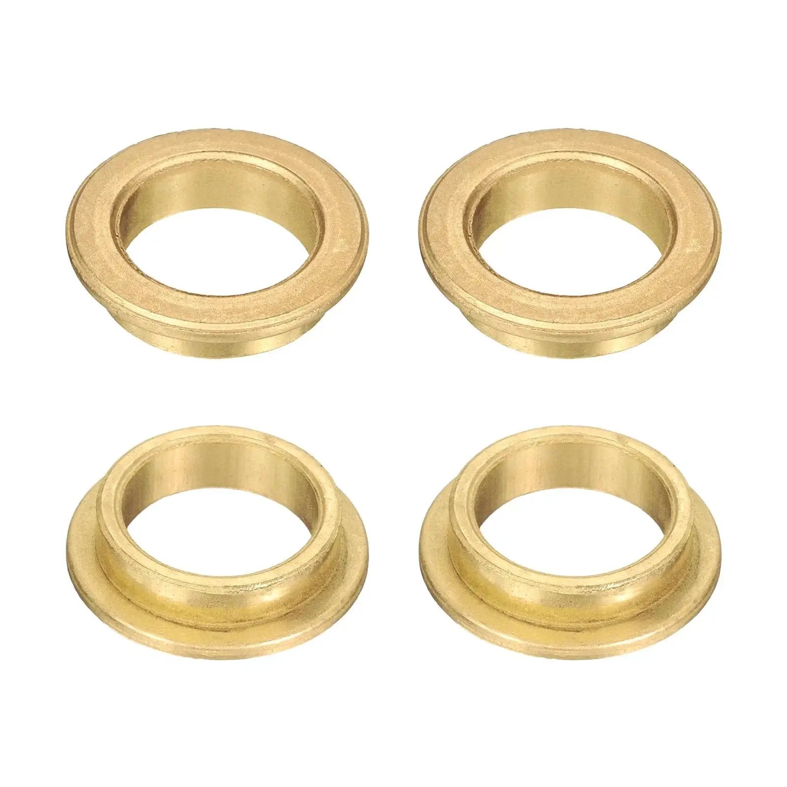 4 Pcs Flange Sleeve Bearings With 16mm Bore 20mm OD 6mm Length 25mm Flange Diameter 2mm Flange Thickness Self Lubricating Sintered Bronze Bushings