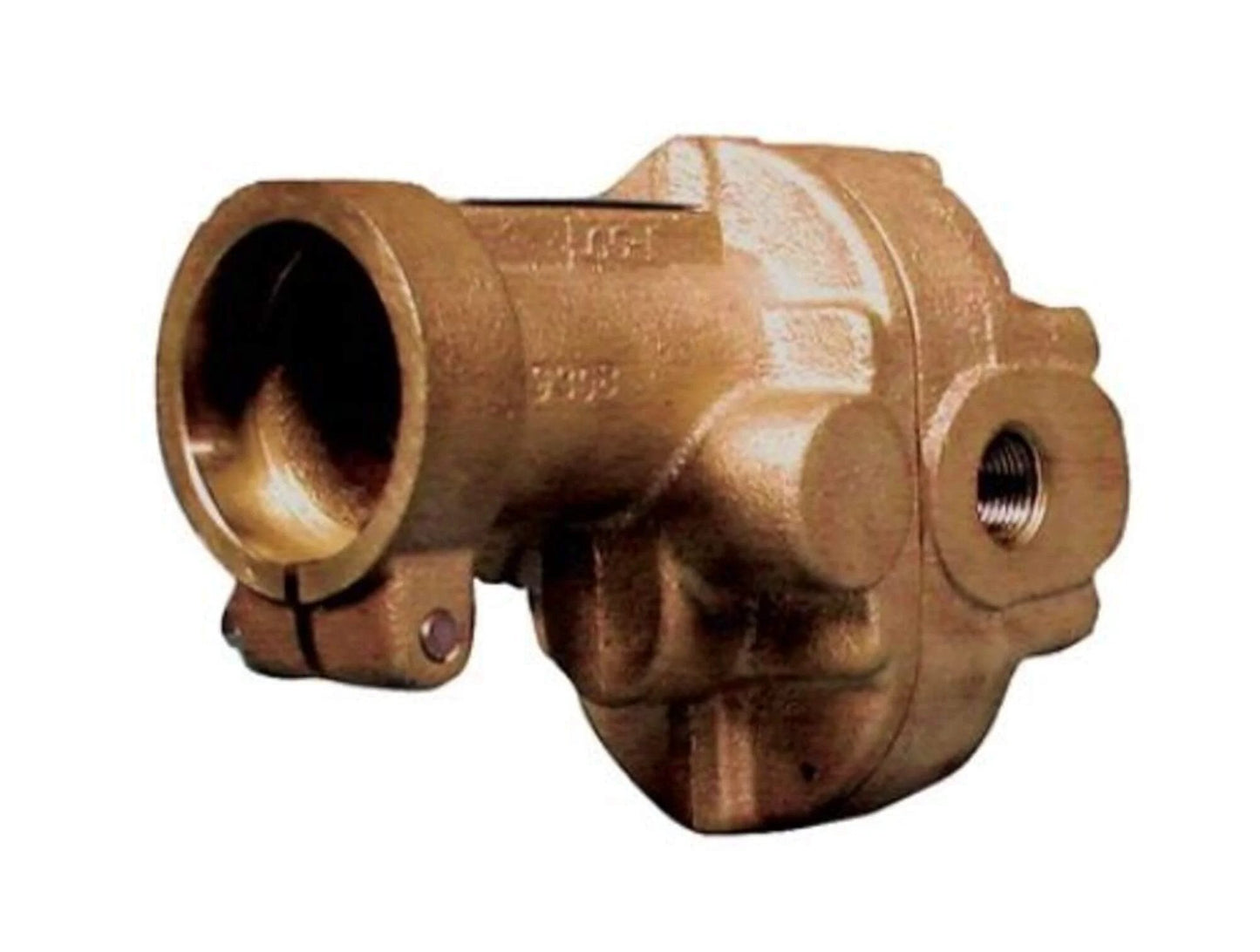 N992:OBERDORFER PUMPS N992 Bronze Gear Pump with Buna Lip Seal, front view, showing bronze material and ports for marine use.