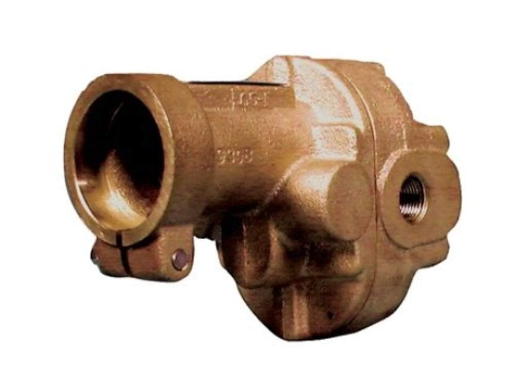 N992:OBERDORFER PUMPS N992 Bronze Gear Pump with Buna Lip Seal, front view, showing bronze material and ports for marine use.