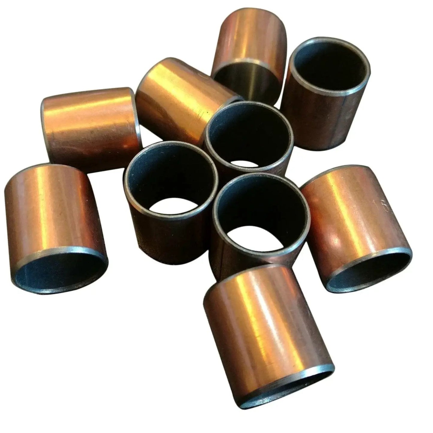 Self Lubricating Bearing Bushing Sleeve 16 By 18 By 20 Mm Oil Impregnated Bronze With Low Carbon Steel Core, Pack of 10