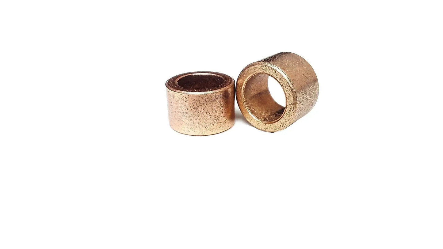 Self Lubricating Bronze Sleeve Bearing Three Eighths Inch Inner Diameter By Nine Sixteenths Inch Outer Diameter By Three Eighths Inch Overall Length SAE 841 Bronze Oil Impregnated With 30W Oil Made In USA For Long Lasting Smooth Operation Durability