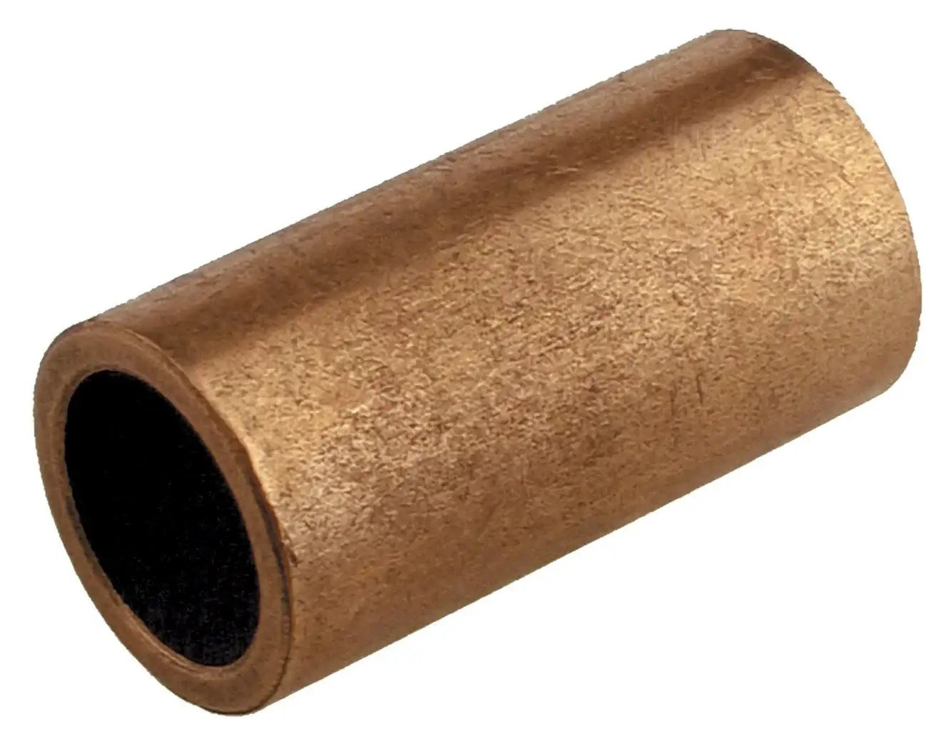 Oil Impregnated Bronze Sleeve Bearing Five Eighths By Three Quarters By One Inch showing smooth surface for shaft alignment