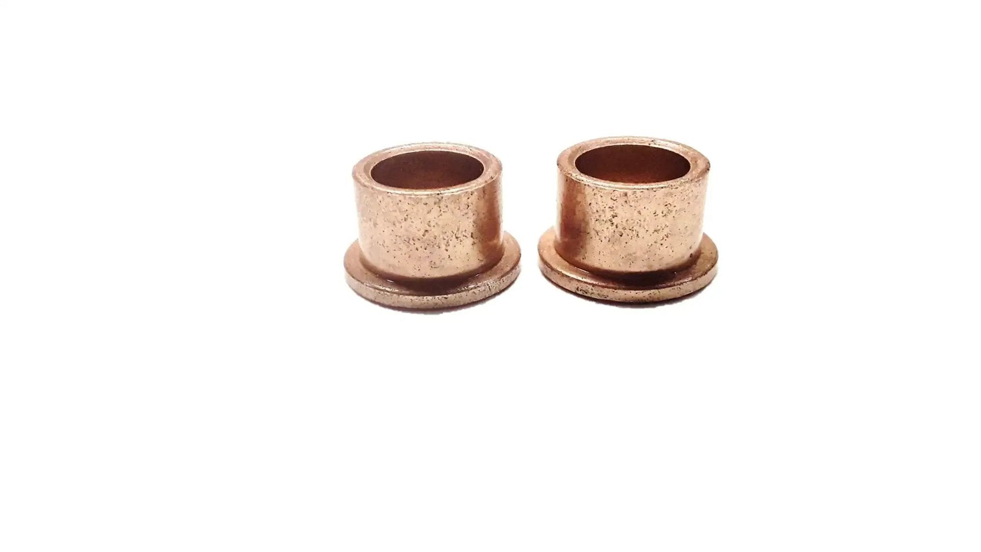 Self Lubricating Bronze Sleeve Bearing With Flange Three Eighths ID By One Half OD By Three Eighths Length SAE 841 Bronze Oil Impregnated With 30W