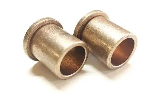Self Lubricating Bronze Sleeve Bearing With Flange Made In USA SAE 841 Bronze Bushing Oil Impregnated With 30W Pack of 2