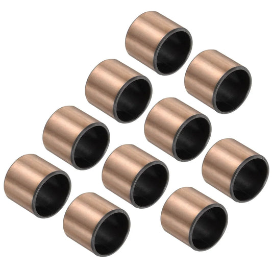 Sleeve Bearings 0.75 Inch Bore 0.875 Inch OD 0.75 Inch Length Oilless Wrapped Bronze Sintered Composite Coated Bushings 10 Pieces