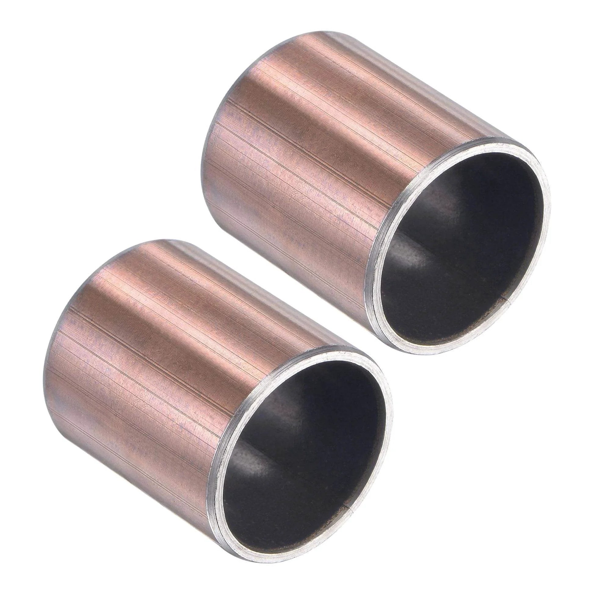 Two Sleeve Bearing 3/4 Inch Bore 7/8 Inch OD 1 Inch Length Self Lubricating Oilless Wrapped Bushings Bronze Sintered