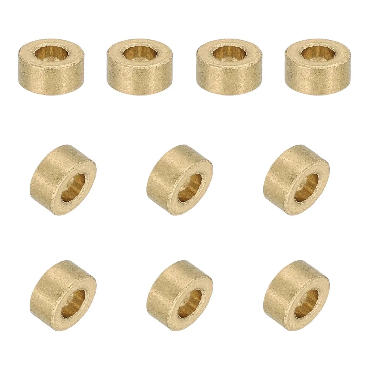 10 pieces showing 30 Pcs Sleeve Bearings 3mm Bore 6mm Outer Diameter 3mm Length Self Lubricating Sintered Bronze Bushings