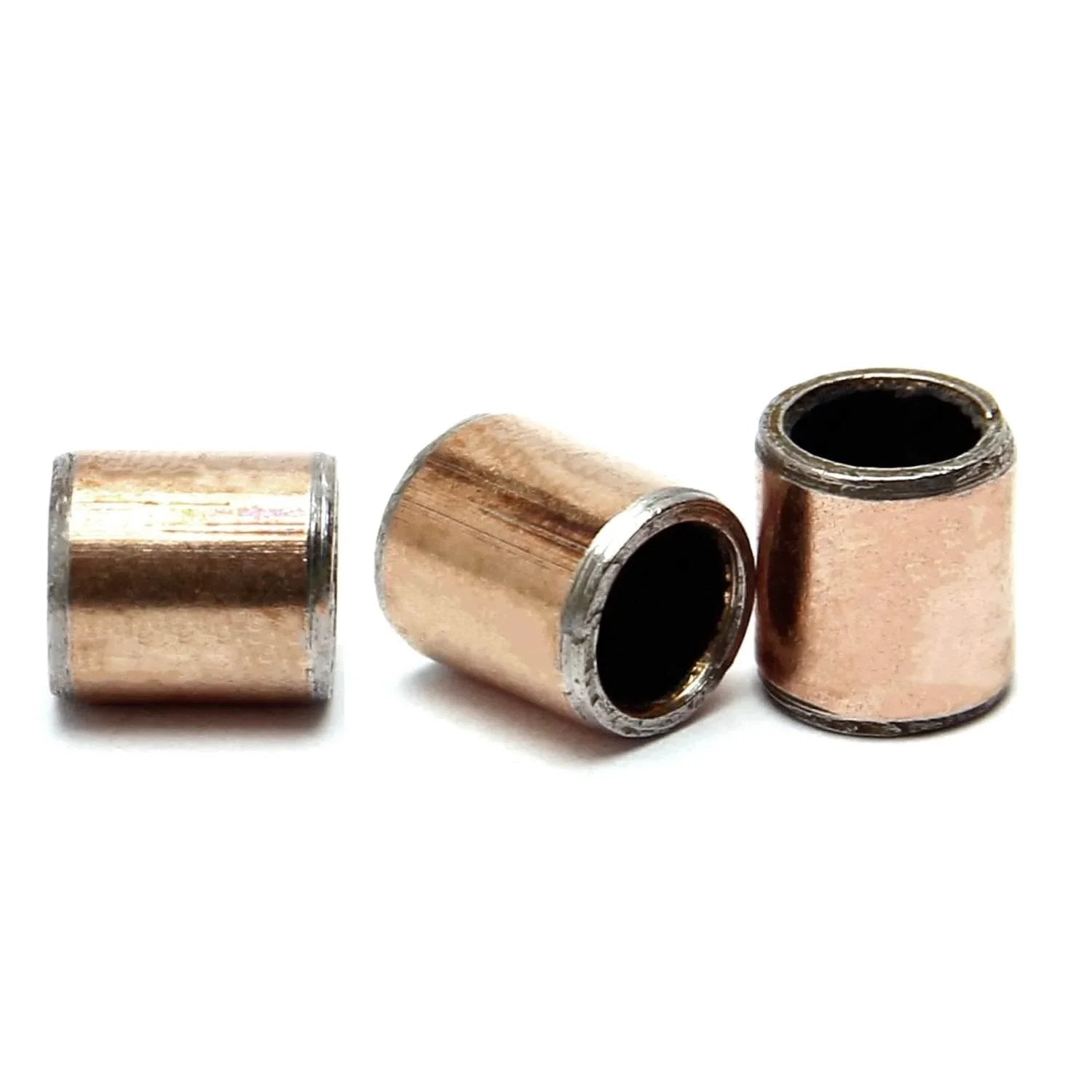 Three 10 Pcs Sleeve Bearing 5mm Bore 7mm OD 8mm Length Oilless Wrapped Bronze Sintered Bushings for machinery use