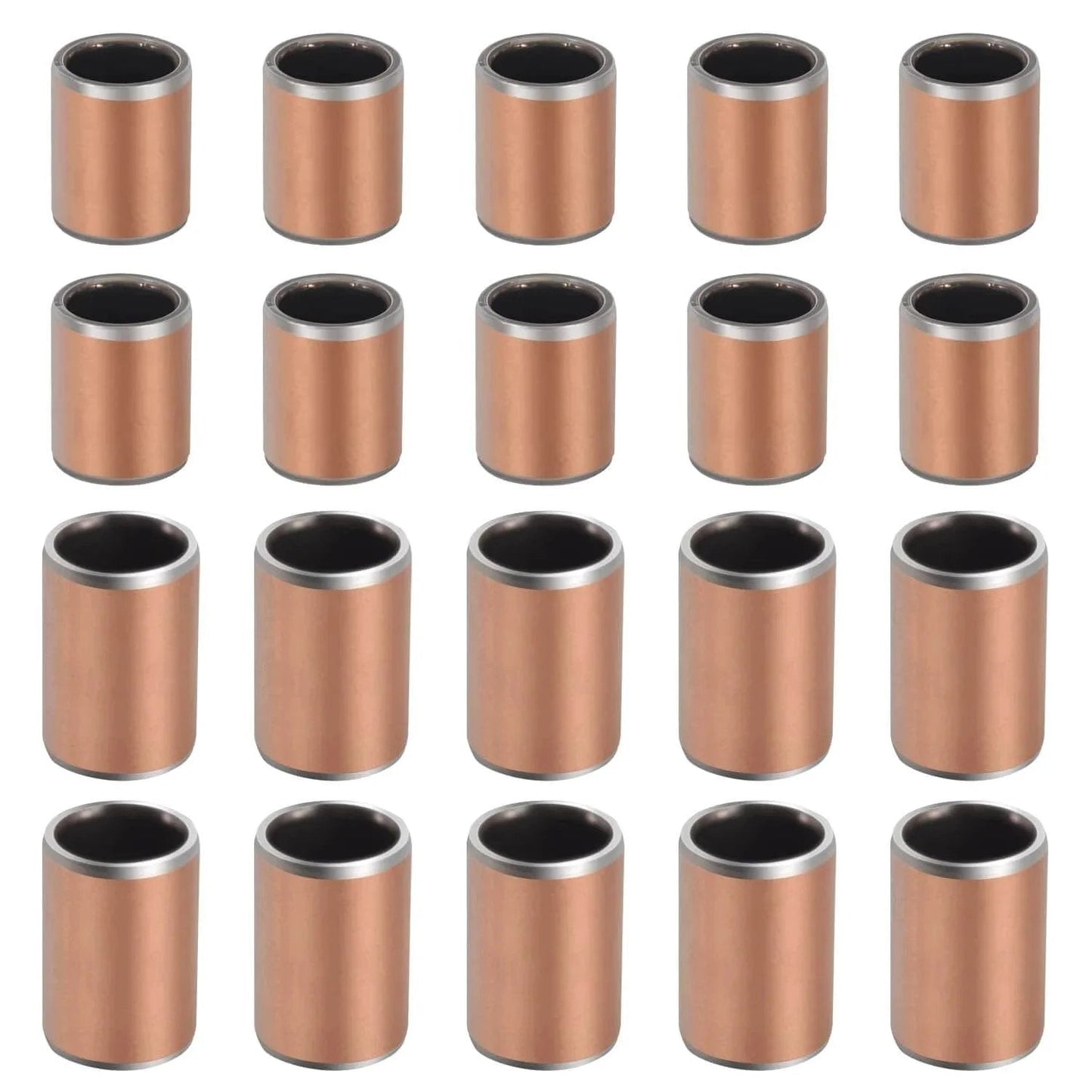 20 Pack Sleeve Bearings 8mm Bore 10mm Outer Diameter 6mm Length Oilless Self Lubricating Bronze Bushings High Load Capacity Plain Bearings