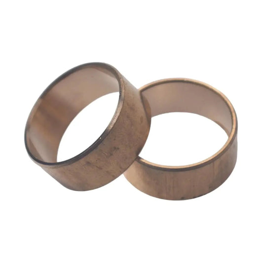 Two bronze bushings from a Torque Converter Bushing Kit for Mini Bike and Go Kart, designed for 30 Series driver pulleys and 1-1/16 inch crankshaft.
