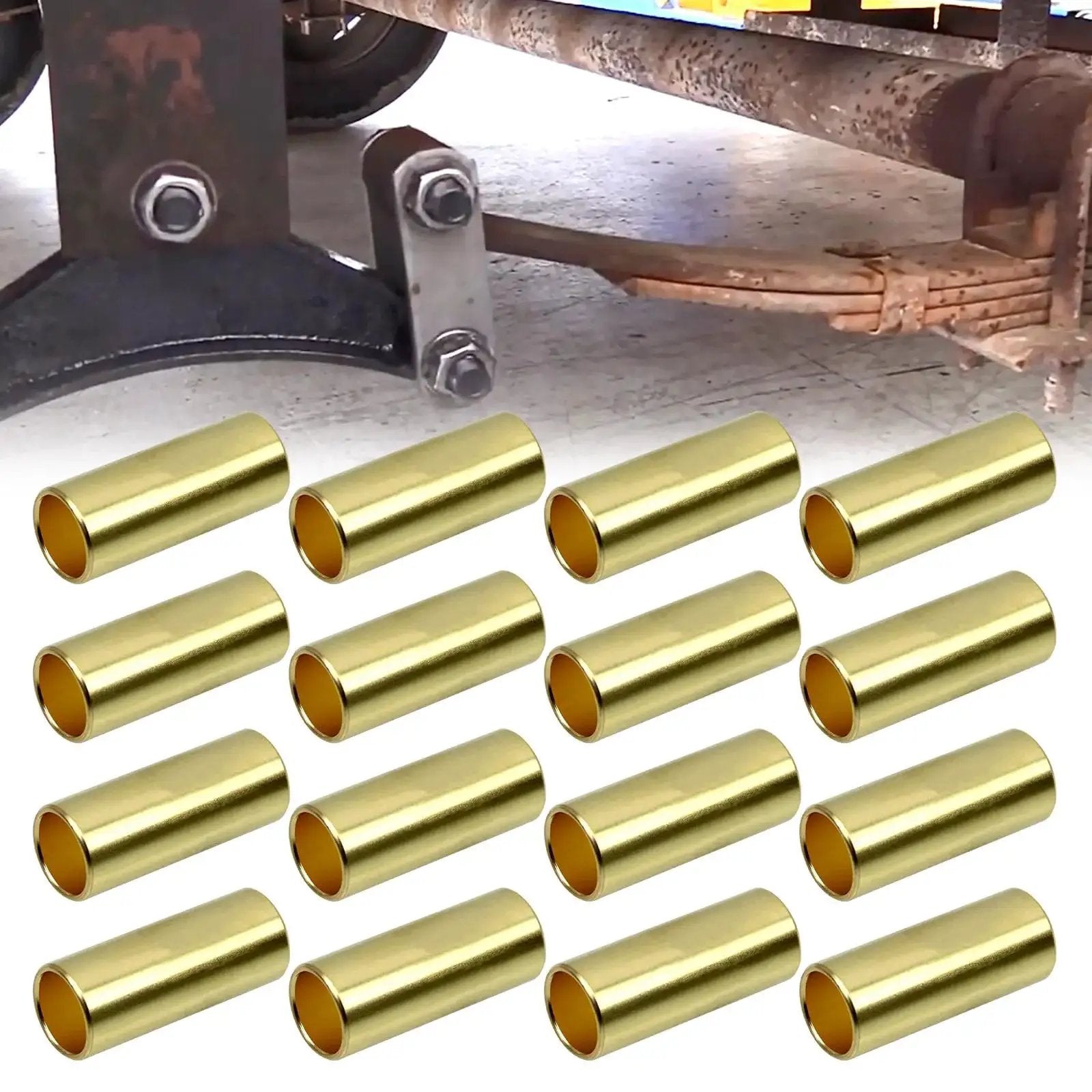Bronze Trailer Leaf Spring Bushing K7129100 tin bronze bushings fit trailer leaf springs for smoother ride installation view
