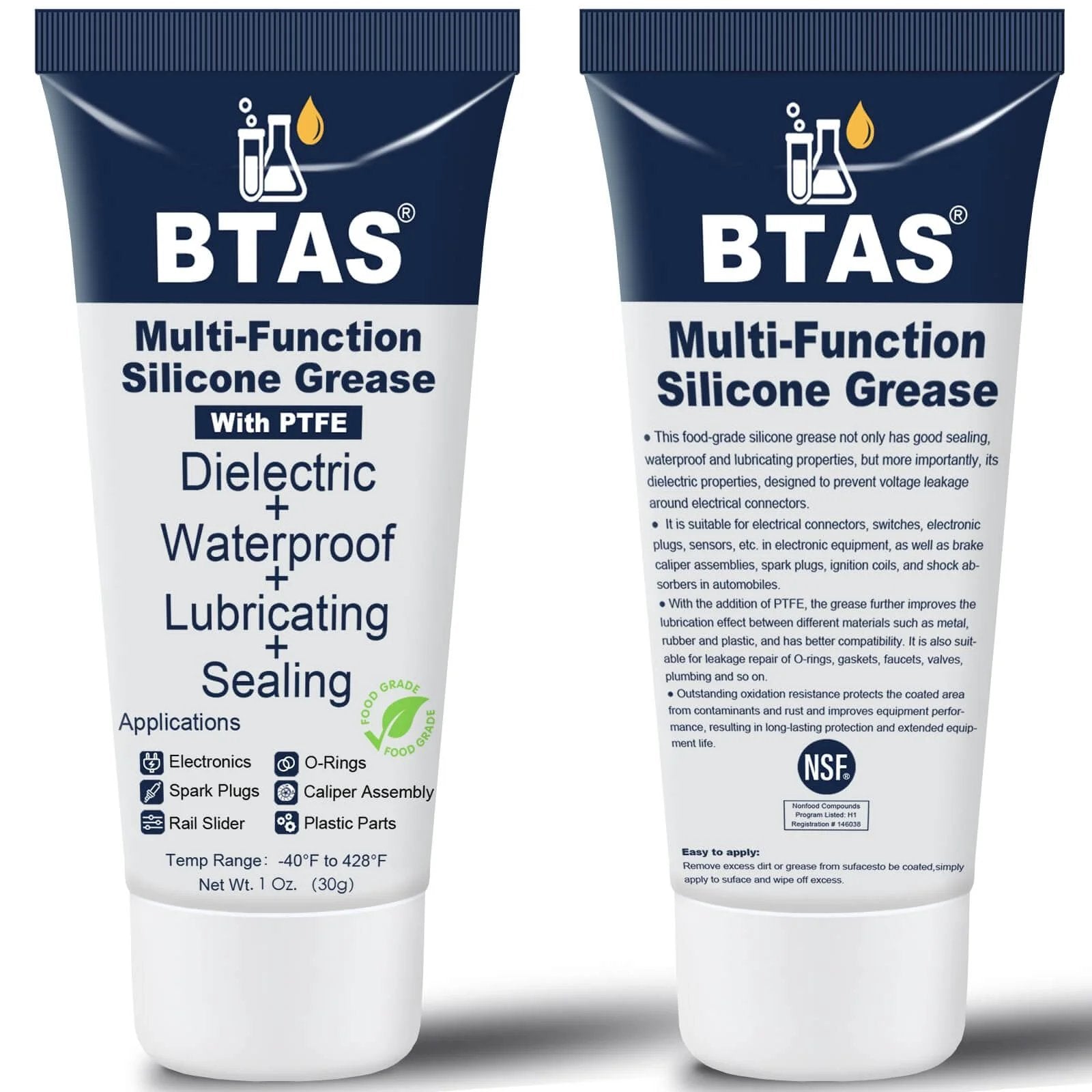 BTAS Dielectric Grease for Electrical Connectors Automotive Spark Plug Boot Battery Terminal Marine Dialectical Electronics Wiring Die Electric Contact Silicone Dialectric Grease 1 oz 1 Pcs tube