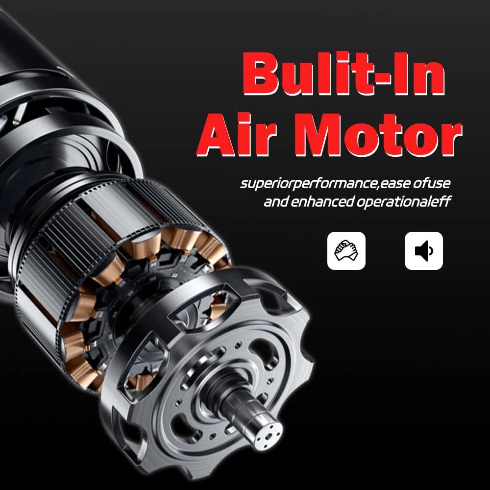 Close-up of built-in air motor showcasing detailed design elements for Professional Smoke Leak Tester Kit For EVAP And Vacuum Leaks In Auto Repair Shops And DIY Garages Quick And Accurate Diagnostics With SD101 Device Solary For Automotive Technicians Today.