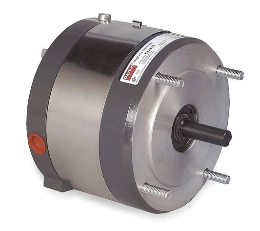 Double C-Face Magnetic Disc Brake for 208-460V AC motors, front view, featuring dripproof design and 10 ft-lb torque.