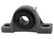 Front view of 1-15/16 in (49.21 mm) Wide UEP210-31 Accu-Loc Pillow Block Bearing Single Mount Linear Slide Units Sealed Ball Ceramic Compatible Shaft Support