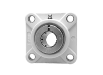 1-1/4 Kanigen Accu-Loc RF White 4-Bolt Flange Open Cover Single Row Ball Bearing General Purpose with Double Lip RF Seal and Concentric Collar Relubricable Polymer Housing