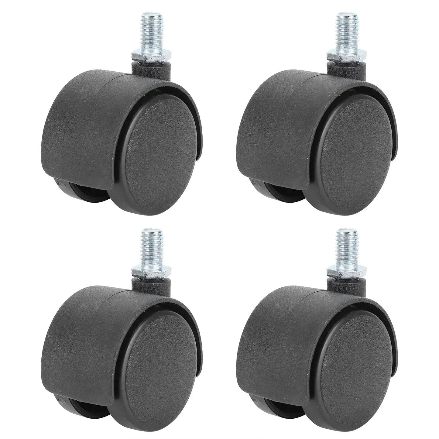 4 Pack Cabinet Casters 1.5 Inch 360 Degree Rotatable Replacement Wheels Universal Plastic Wheel For Cabinets Chairs Bookshelves