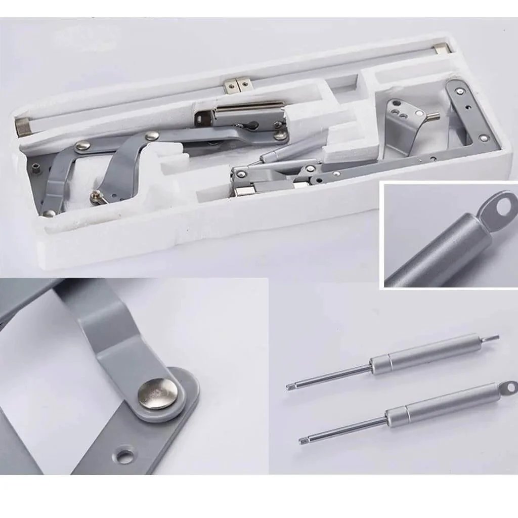 Lift Up Mechanism Support Vertical Swing Lifting Stay Strut Hydraulic Cylinder Kitchen Cabinet Door Flap Up Support parts in box