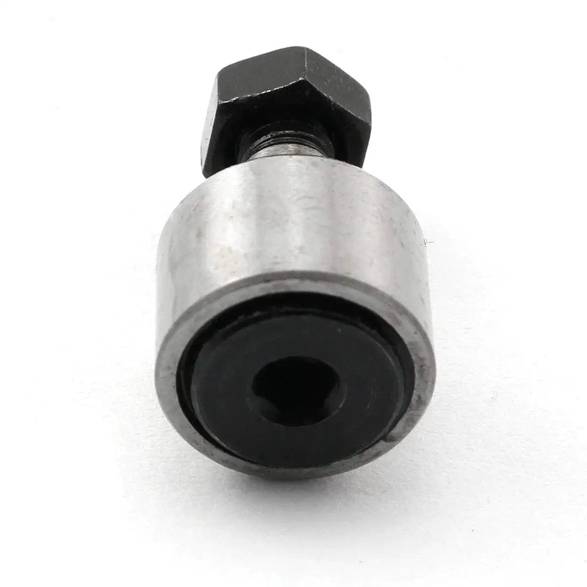 Front view of Bolt Type Needle Roller Cam Follower Bearing With 13Mm Roller Diameter And 9Mm Roller Width For M5 Stud Steel Construction