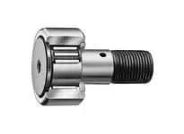 Side view of Single Standard Inch Cam Follower CR8BUUR Caged High Carbon Steel Crowned Outer Ring Hex Head Roller Stud Sealed Ball Bearing