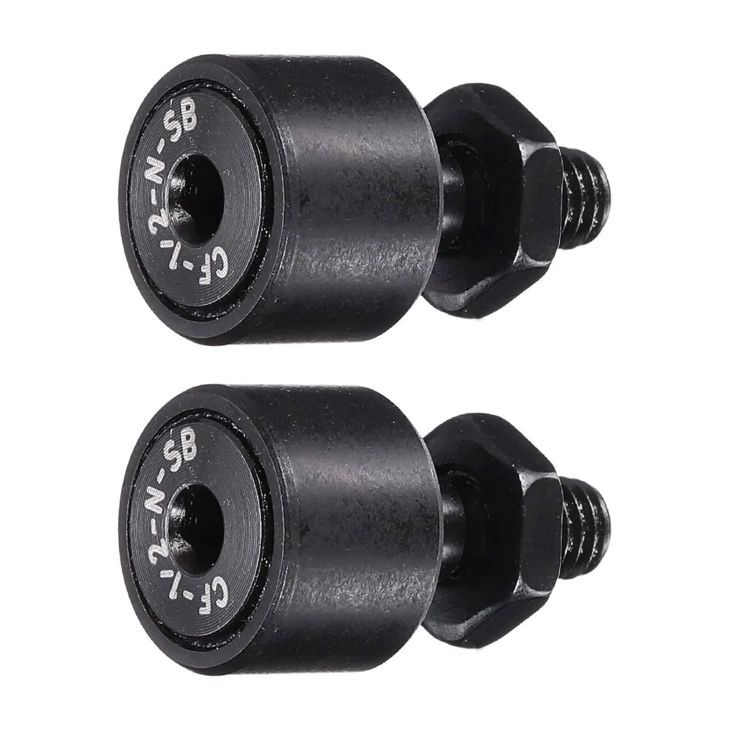 uxcell 2Pcs CF-1/2-NSB CR8 Cam Follower Track Runner Bearings, Chrome Steel Roller with 1/2" Dia, 10-32 UNF Stud Type