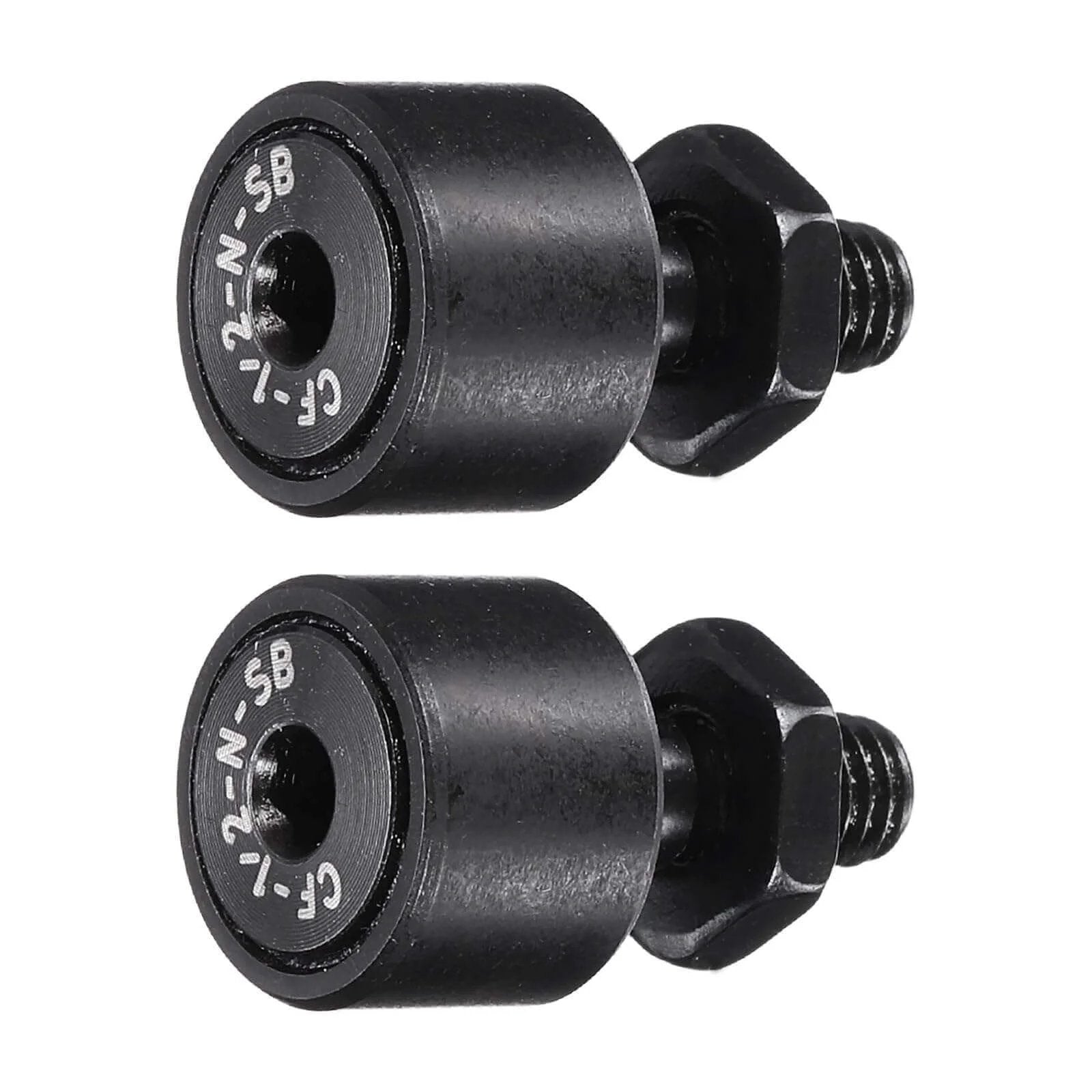 uxcell 2Pcs CF-1/2-NSB CR8 Cam Follower Track Runner Bearings, Chrome Steel Roller with 1/2" Dia, 10-32 UNF Stud Type