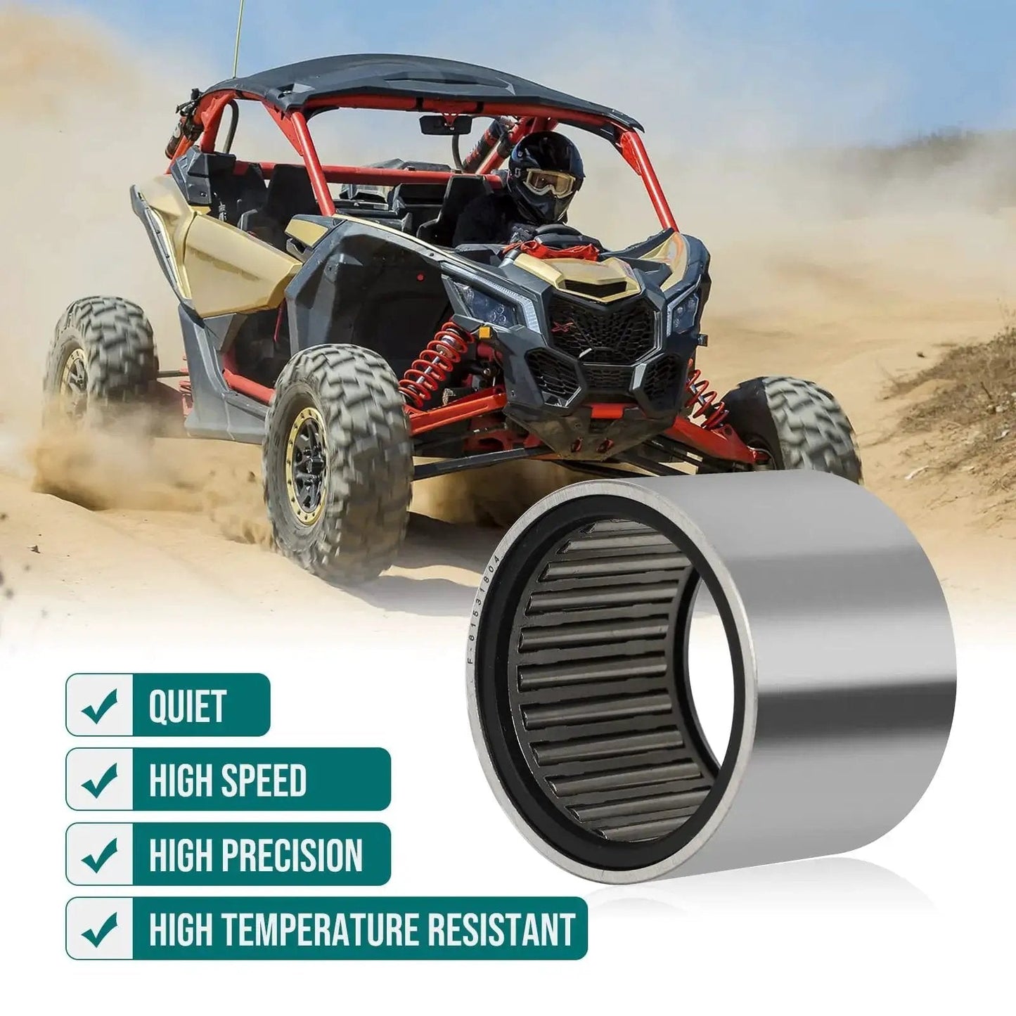 Needle Roller Bearing Kit For Can Am Maverick X3 2017 Through 2022 1 Way Clutch Bearing Steel High Load Replacement in desert scene