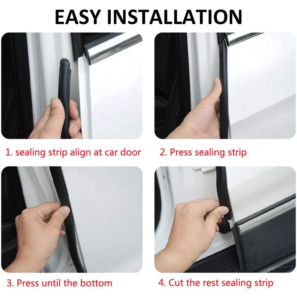Step-by-step guide for Easy Installation of All Purpose Car Door Weather Stripping Seal Kit 20 Feet EPDM Foam Rubber.